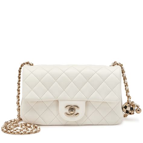 chanel white mini|chanel mini flap bag price.